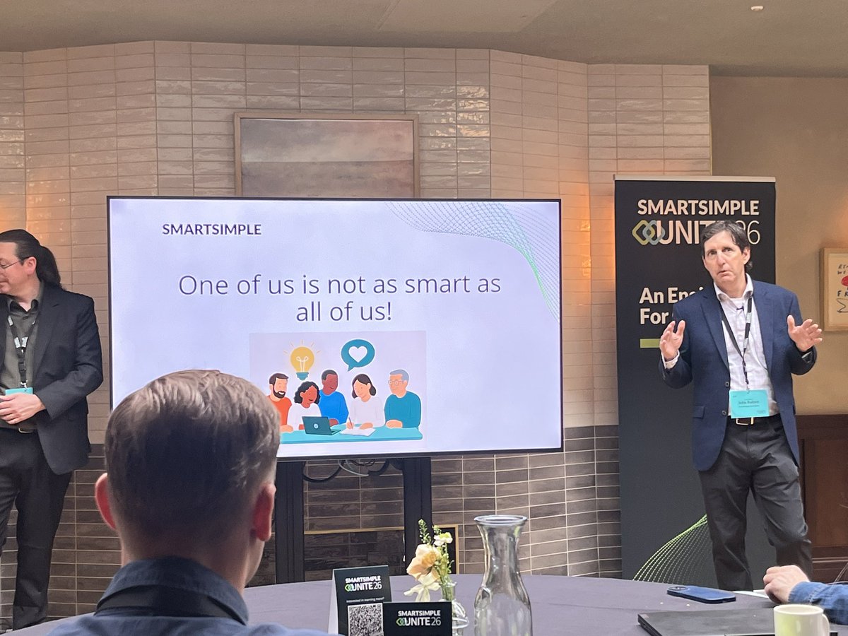ResearchSjog's tweet photo. Day 2 has kicked off at SmartSimple Unite 26 conference in Edinburgh with John Fulton &amp; Mark Bridger https://t.co/IiPotpUxuf