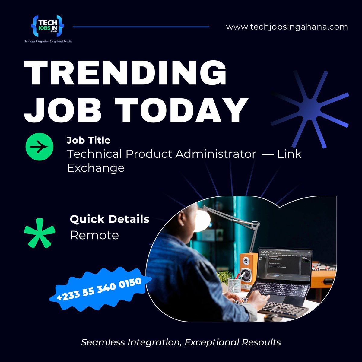 GhanaTechJobs's tweet photo. 💼 𝐍𝐨𝐰 𝐓𝐫𝐞𝐧𝐝𝐢𝐧𝐠 🚀

✅ 𝐓𝐞𝐜𝐡𝐧𝐢𝐜𝐚𝐥 𝐏𝐫𝐨𝐝𝐮𝐜𝐭 𝐀𝐝𝐦𝐢𝐧𝐢𝐬𝐭𝐫𝐚𝐭𝐨𝐫    — 𝐋𝐢𝐧𝐤 𝐄𝐱𝐜𝐡𝐚𝐧𝐠𝐞  👉 https://t.co/izfZpg7eju

#techrole
#remoteroles
#techjobs https://t.co/Ppf59BIIOg