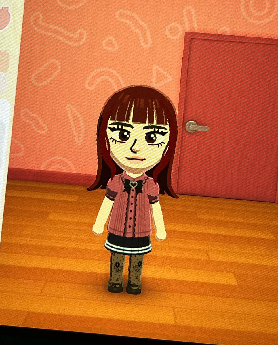 4gaeun's tweet photo. i tried making gaeun in tomodachi life and as you can see, i kinda suck at making miis.. 🥲 (but she still looks cute) https://t.co/3mp9RiwVD1