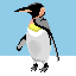 1日1イラスト107日目 ペンギン #pixelart #ドット絵
