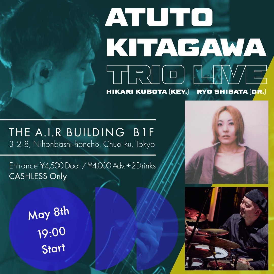 atutoKIT's tweet photo. ライブ、明日5/8です！

ここ1年くらい向き合ってきたことを、
今の自分なりに全部出せたらと思っています。

ぜひ。

▼予約・詳細
https://t.co/hO3WggshE9 https://t.co/gMe0qE3Pah