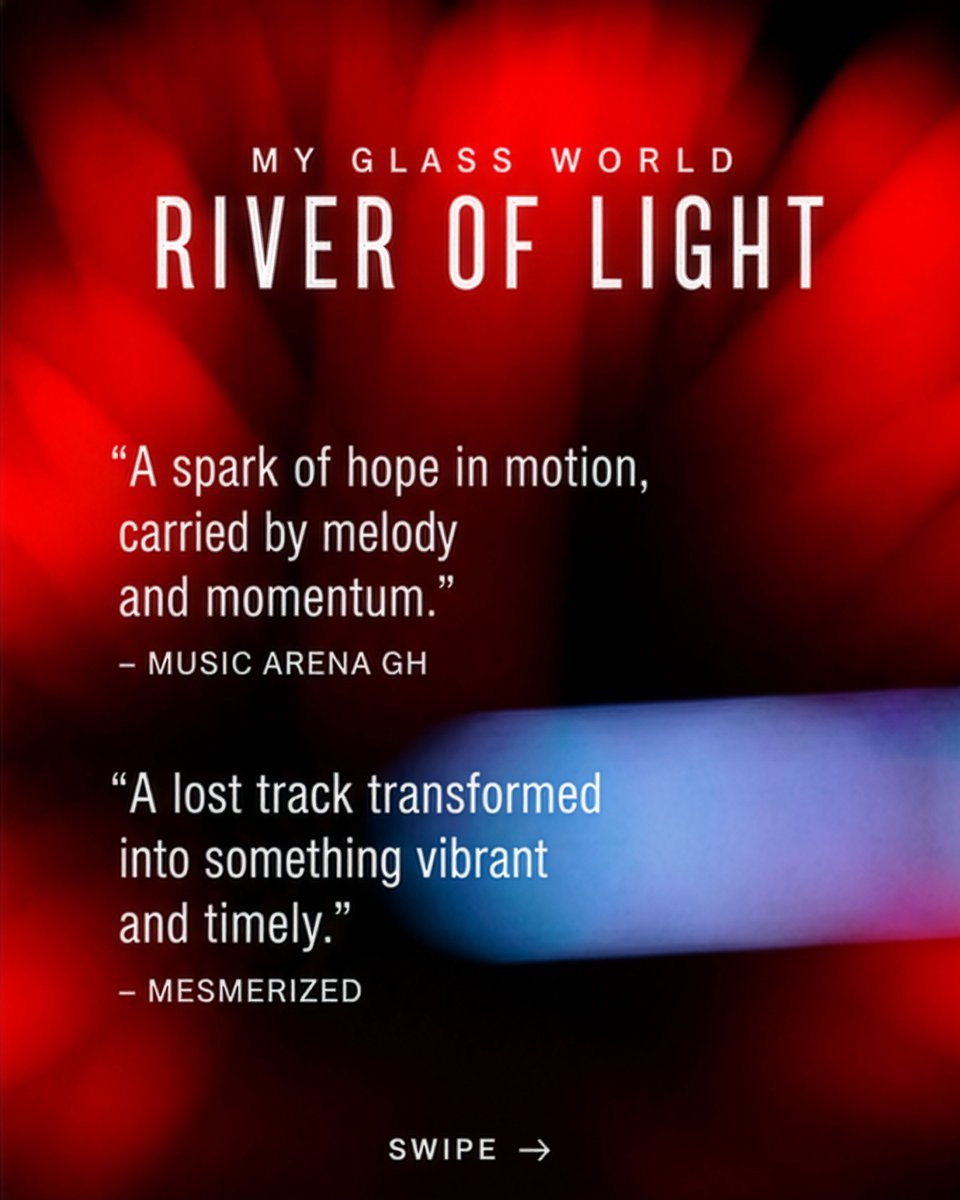 MyGlassWorld's tweet photo. Grateful for all the recent noise across the net!

River Of Light, our latest single is available to watch / stream now: https://t.co/9aBxMj0UKc https://t.co/eSDJzVcz1l