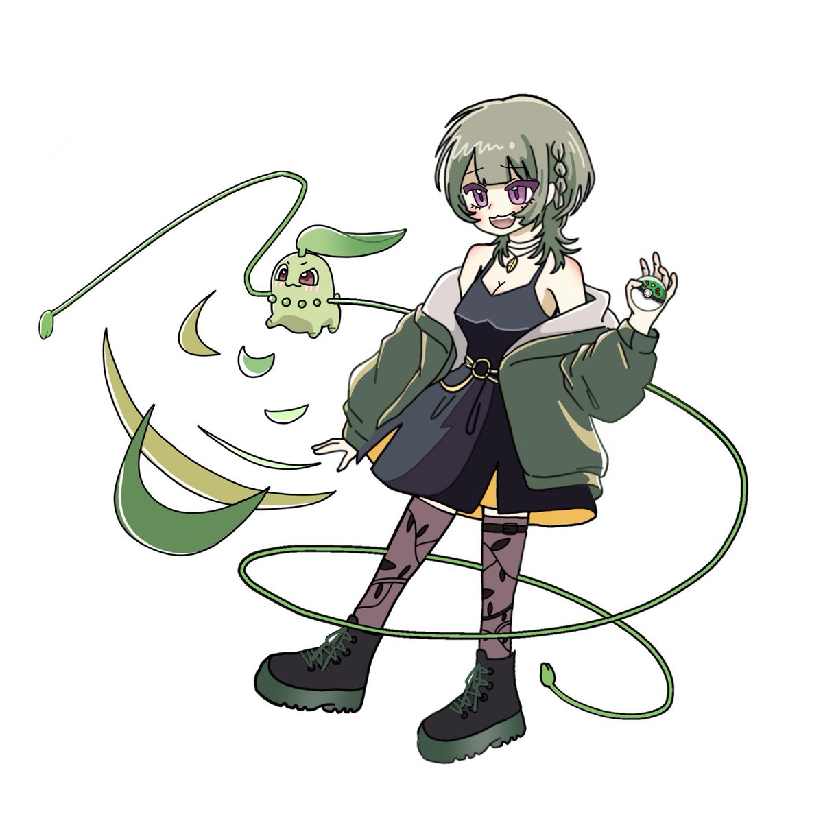 ちこりーた まちこりーたさんとチコリータ 描きました✨🍃🌱 #絵ちこりーた