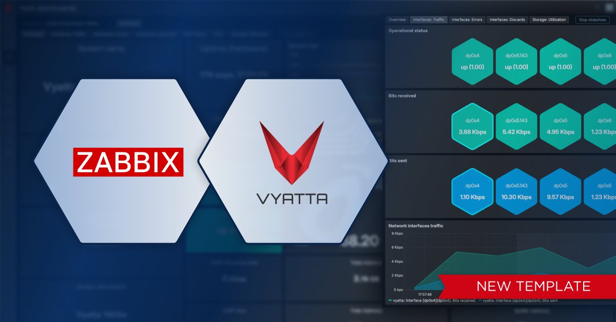 zabbix's tweet photo. Slow connections and routing issues are usually noticed by users first. Zabbix helps catch them earlier in #Vyatta virtual routers: from high CPU and interface failures to unstable BGP sessions, traffic spikes, and performance drops.

Download → https://t.co/PEKOivBns9 https://t.co/78mNTdI8Ja