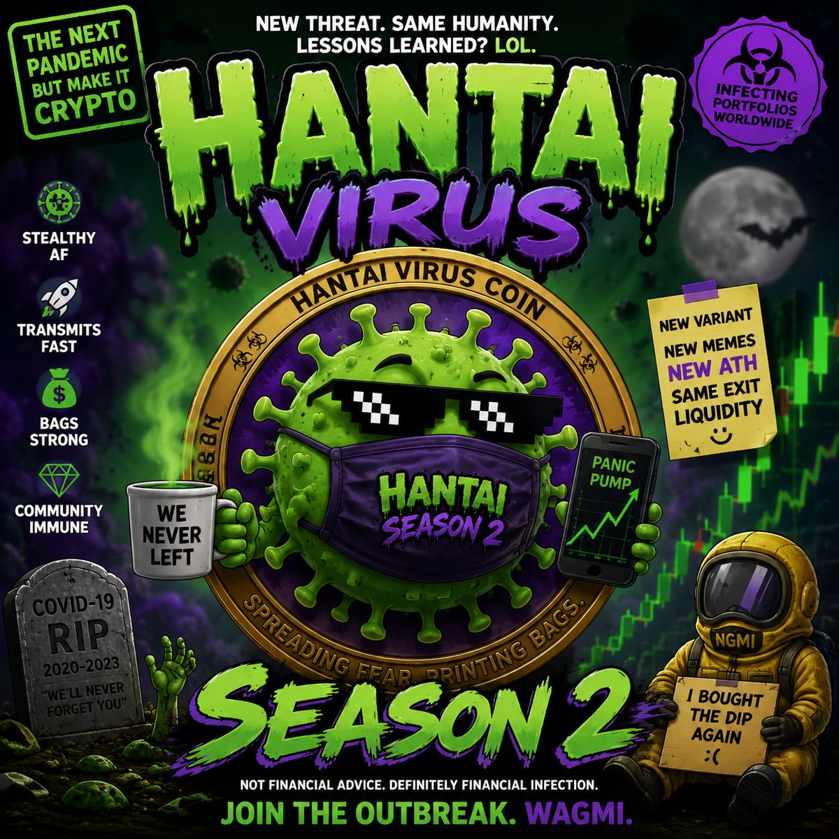 CoronaSeason2's tweet photo. 🦠 HENTAIVIRUS SEASON 2 has entered the market.

DvWWJQijiNnbiPY72YJx4pPuQ9RuYoBgt5GJqzecpump

☣️ Infecting portfolios 
📈 Panic pump technology
💰 Community immune
🚀 Join the outbreak. WAGMI.
Definitely financial infection.
#INFEKT #viralcoin #cryptovirus #outbreak #HENTAIVIRUS https://t.co/nyefkGCkrv