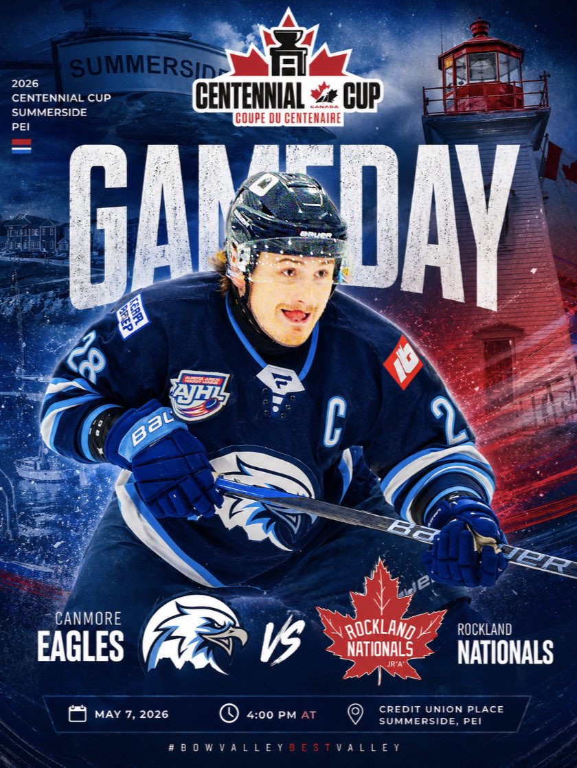 canmoreeagles's tweet photo. It's a WORKDAY in Summerside 😤
#bowvalleybestvalley 

🆚 Rockland Nationals
📆 Thursday, May 7th
⏰ 4:00 PM
📍 Credit Union Place - Summerside, PE
📺 HNLive 
📸 @JortoMedia https://t.co/DEDLefzrZX