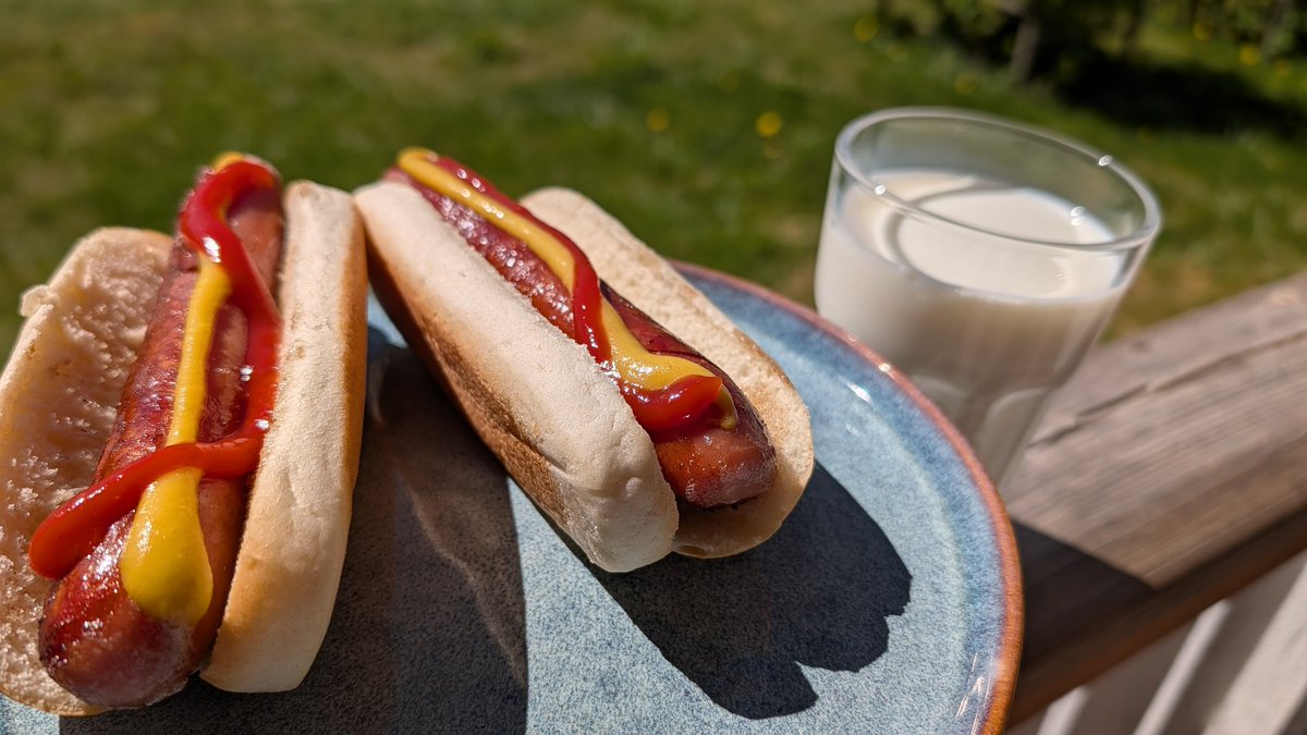 #lyxlunch 🌭🌭🥛