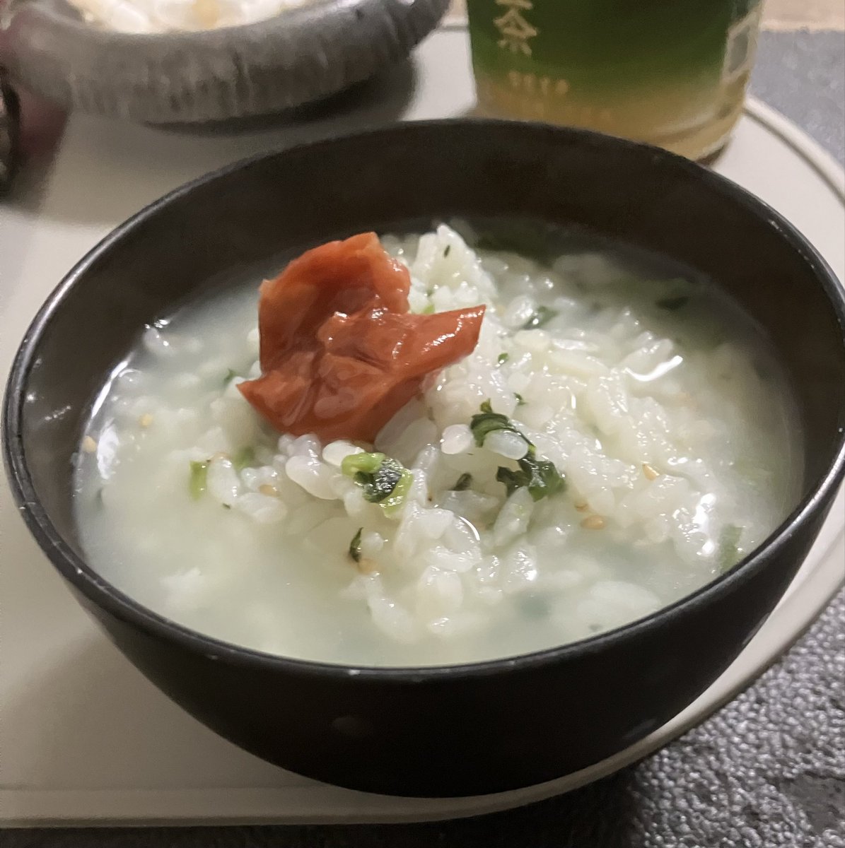今夜はお粥
薬飲んで早く寝ます