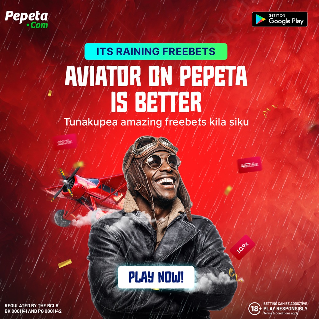 pepeta_bet's tweet photo. Aviator is MAKING IT RAIN Ingia the Aviator chat DAILY for a chance to claim share yako ya FREE BETS ya Upto 1 Million