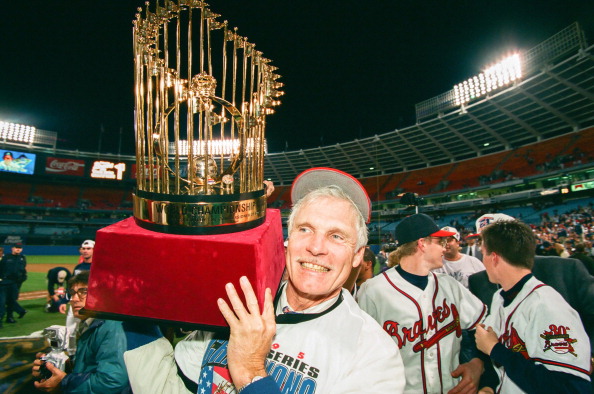 BaseballDigest's tweet photo. We remember Ted Turner, Atlanta Braves owner, 1976-2007; media mogul and philanthropist. Franchise won World Series in 1995. Managed one game in MLB in 1977. "I don't want to see any more headlines calling Atlanta 'Loserville USA.' I want to see 'Winnersville USA.'" #RestinPeace https://t.co/cEESiwSnPf