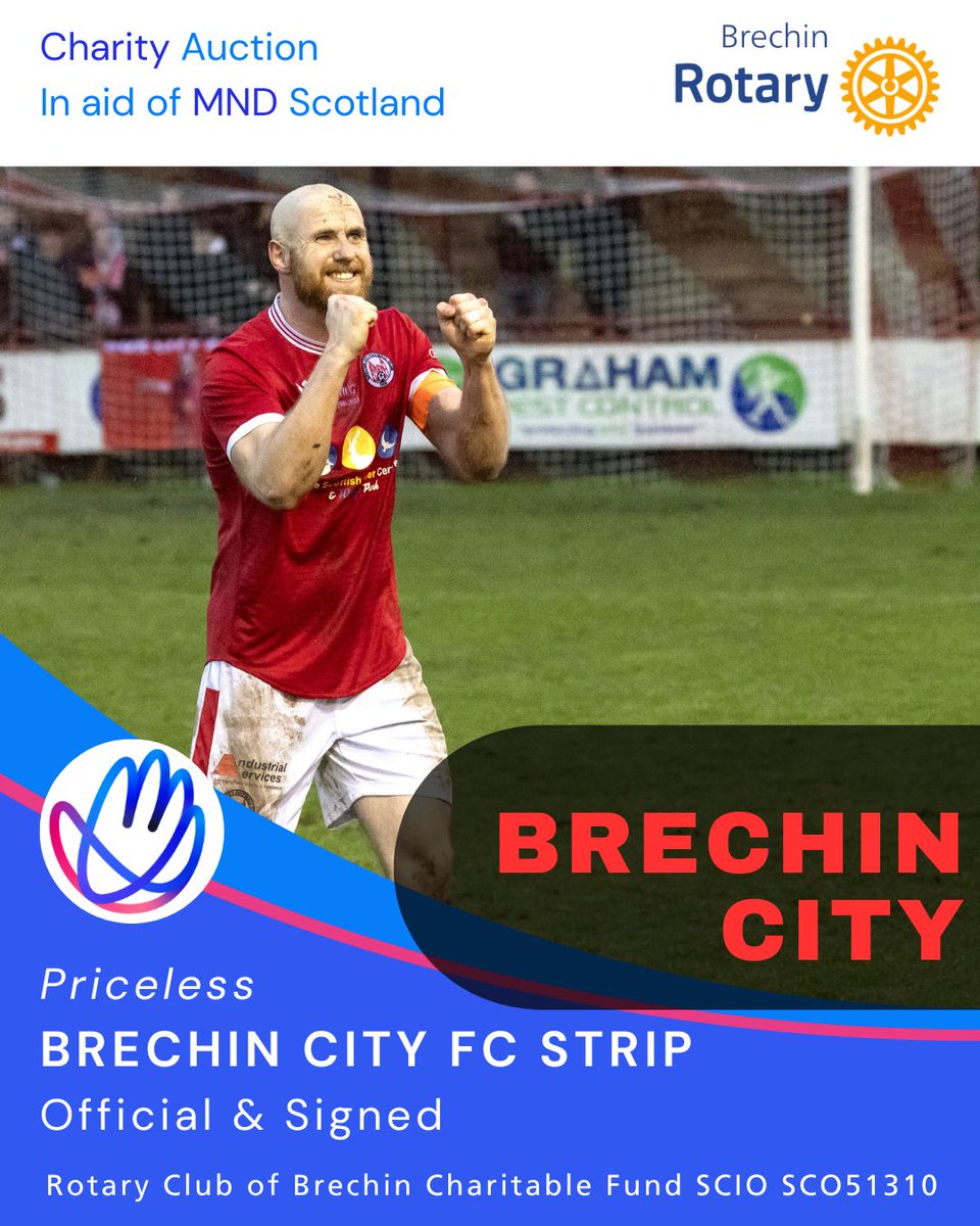 Brechin_Rotary's tweet photo. }
⚽️ Fantastic football offers now live on the Brechin Rotary Charity Auction site.

🔥 Including a framed shirt signed by Steven Gerrard

🚨 Auction closes TONIGHT 🚨

💙 Supporting MND Scotland

Auction link in bio

Please share &amp; tag a football fans https://t.co/ViKF8hkkL0