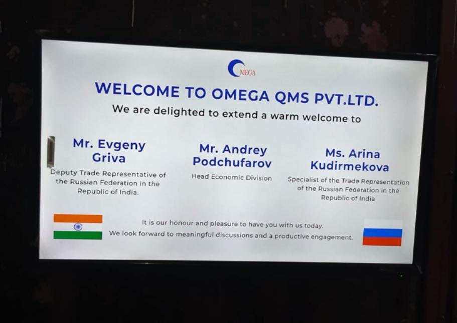 QmsOmega's tweet photo. It was a privilege for Omega Qms Pvt. Ltd. to host a highly productive and positive meeting today with representatives from the Trade Representation of the Russian Federation in the Republic of India — Evgeny Griva, Arina Kudirmekova, and Andrey Podchufarov.

The interaction focused on exploring opportunities for long-term collaboration and strengthening business relations between Russian companies and the Indian market. Discussions were held on how Omega Qms Pvt. Ltd. can support Russian businesses in India through regulatory, policy, trade, and compliance support, enabling companies to establish, operate, and expand successfully in the Indian market.

The meeting also covered areas relating to BIS certification, regulatory approvals, market-entry compliance, trade facilitation, and strategic operational guidance for Russian manufacturers and businesses seeking to strengthen their presence in India.

We look forward to building a strong and mutually beneficial partnership that contributes towards enhanced international cooperation, trade development, and sustainable business growth between Russia and India. @rusintrade 

#IndiaRussia #BilateralTrade #BISCertification #MarketEntry #RegulatoryCompliance #IndianMarketEntry