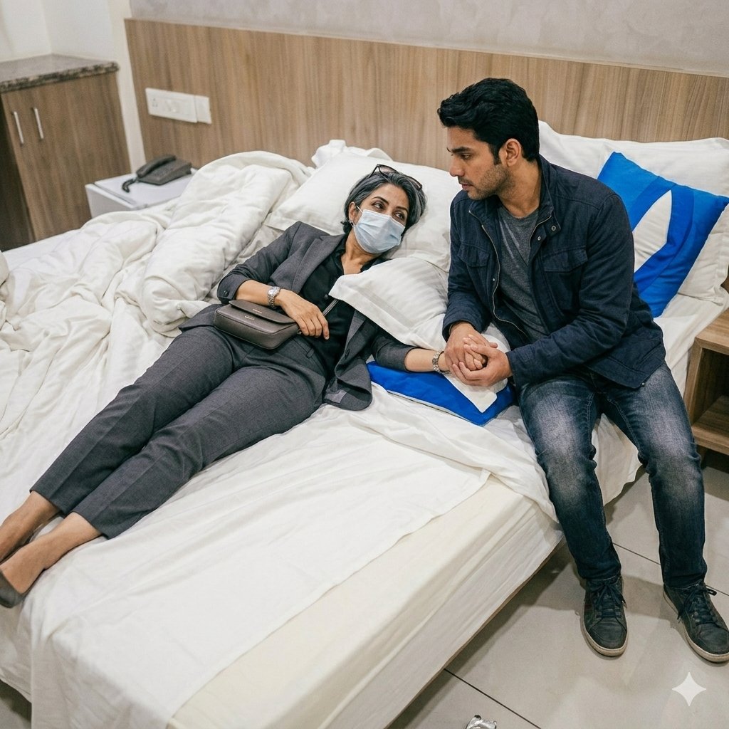 TheWittyWasim's tweet photo. Midnight Secret A 25-Year-Old Boy and His Mysterious Guest! 🏨🚗

At 2 AM, a Young Boy pulled up at a Luxurious Hotel. With him was a 50-year-old Mysterious woman wearing a Face Mask and a trendy Western Outfit. The hotel staff started whispering was this a Secret Affair? 😱👇

The boy looked extremely Nervous during check-in. Seeing their different surnames, people began judging their character. They were assigned Room 402. The next morning, when Room Service opened the door, the scene inside moved everyone to tears. There was no Romance; instead, a son was sitting there, tightly holding a woman's hand.

Years ago, the boy’s father had kicked his mother out and banned them from meeting. Both had spent years yearning for each other. Finally, the son booked this Hotel Room just to spend a few peaceful moments with his mother, where they could share their pain without any fear

Society often starts Judging people without knowing the truth. Should we question someone’s Character so easily? Share your thoughts in the Comments 👇