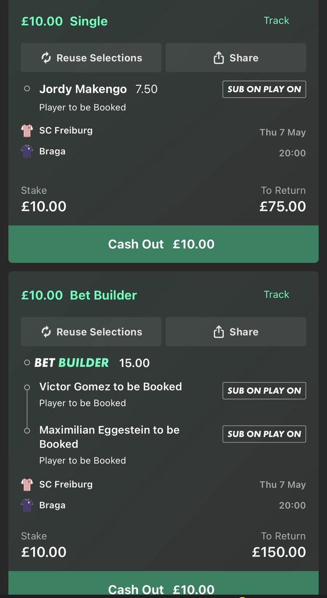 HewsBets's tweet photo. SC Freiburg vs Braga 

Single, Double and Treble 🟨 https://t.co/rN6e8nOGrt