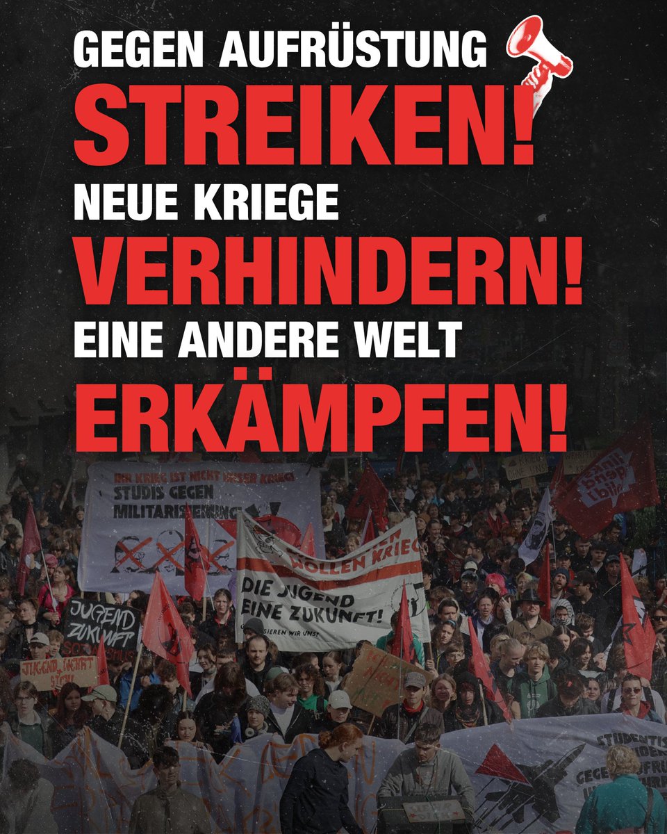 FKOonline's tweet photo. Gegen Aufrüstung streiken! Neue Kriege verhindern! Eine andere Welt erkämpfen!

▶️Unseren Aufruf zum 3. Schulstreik am 8.Mai findest du hier: https://t.co/1Dipua9Kxj

#Schulstreik #Wehrpflicht https://t.co/QL0QrYG9KX