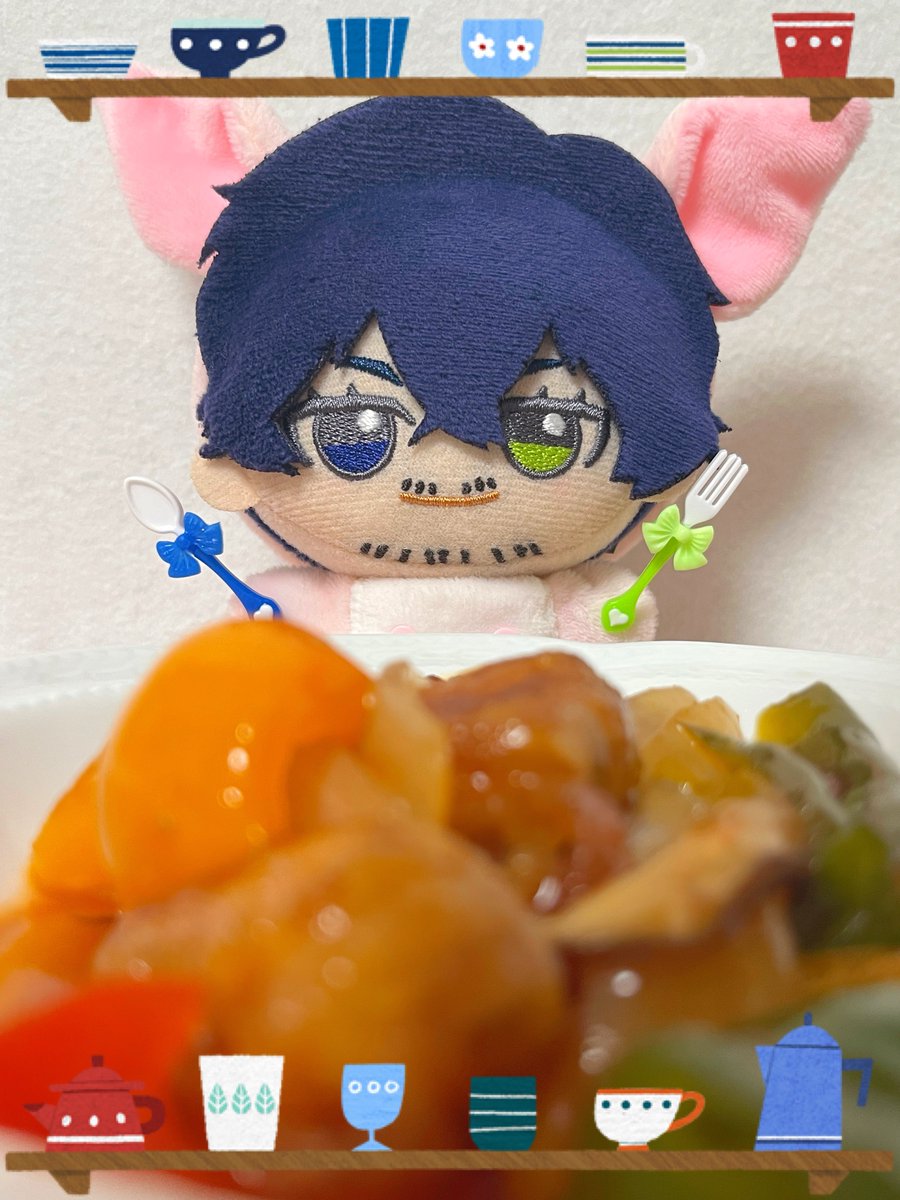baronuinui's tweet photo. ・────・୨ 🥢 ୧・────・

　　　    ＼酢豚だよ〜／

　　 🥩🫑(  ⩌灬⩌  ) 🧅🥕 https://t.co/PAiiGoeu3q