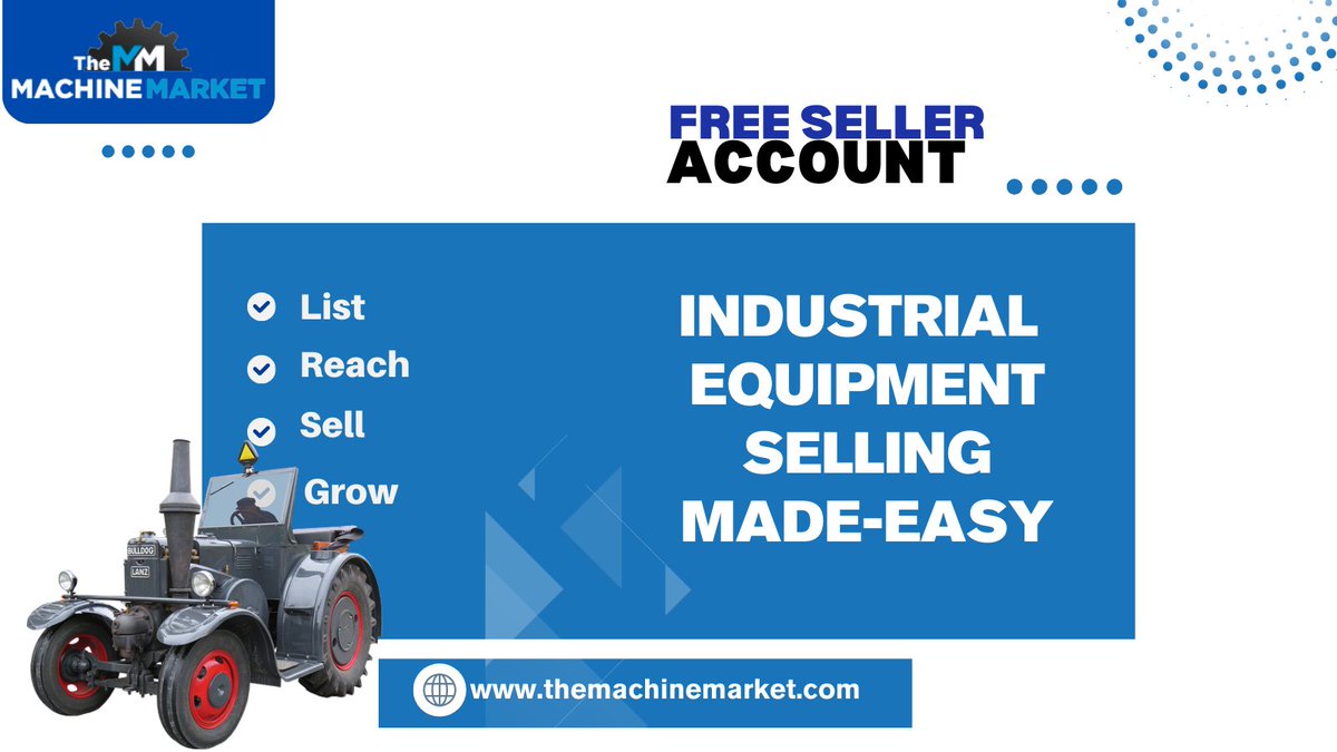 themachinemkt's tweet photo. Looking to Sell Industrial Equipment Faster & Smarter?
✅ List Equipment
✅ Reach Buyers
✅ Grow Online
Register Now:
https://t.co/b3qSBeaF1g
#IndustrialEquipment #HeavyMachinery #MachineMarket #EquipmentSales #IndustrialMarketplace #ConstructionEquipment #B2BMarketplace https://t.co/w3dSFr8ReR