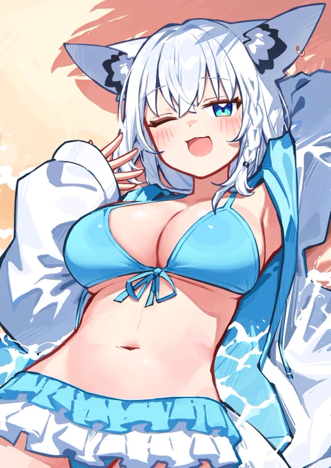 水着フブちゃん! #絵フブキ