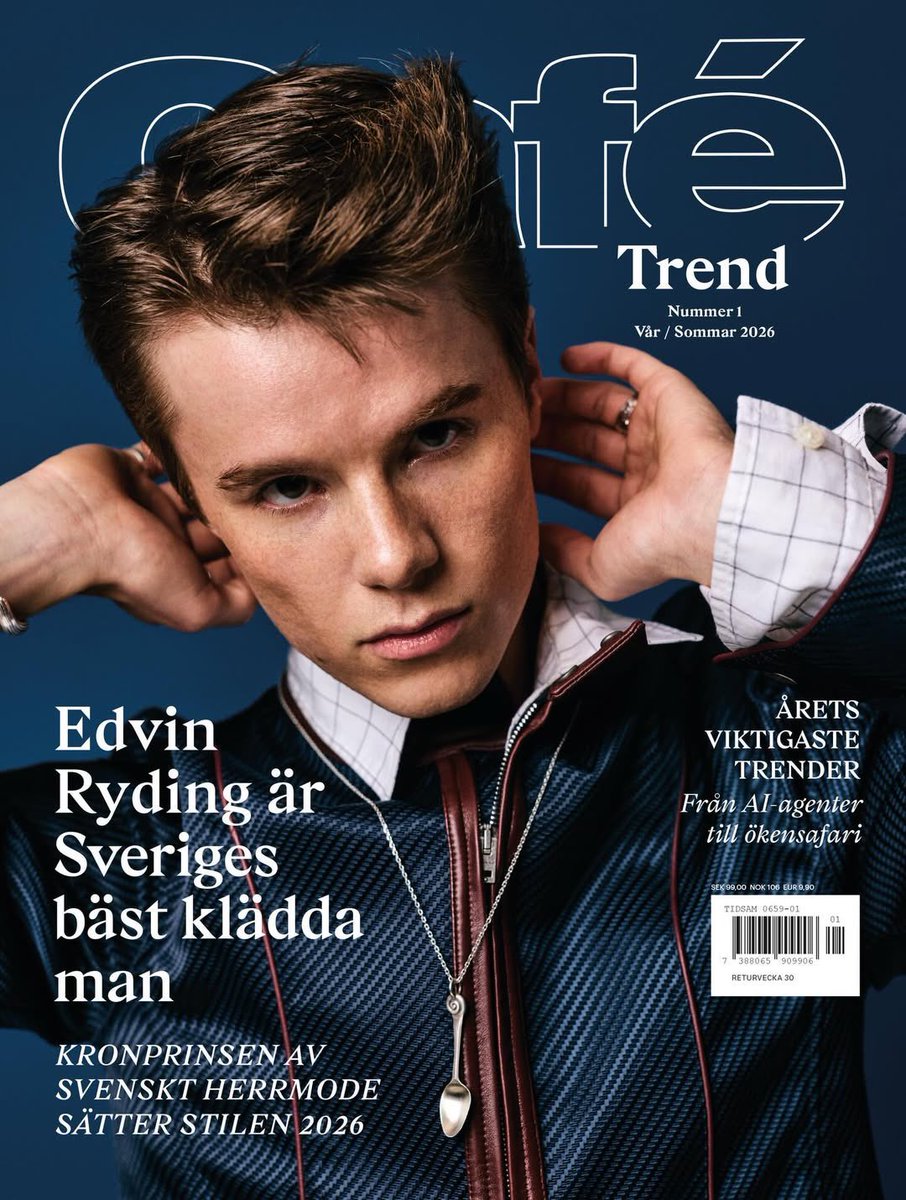 thesilenceotl's tweet photo. Edvin Ryding - Café Magazine 2026 https://t.co/wEWikCLMtM