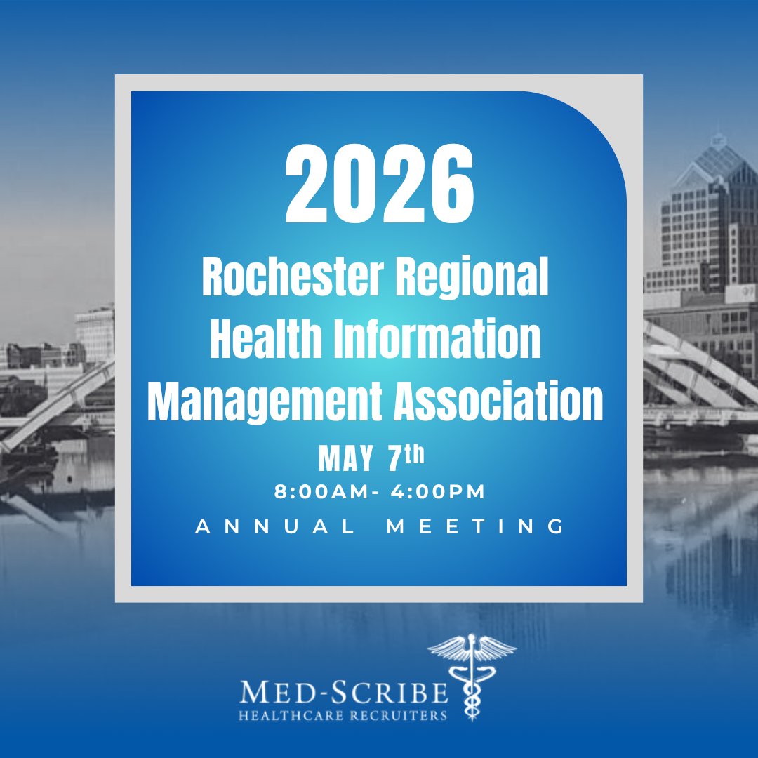medscribeinc's tweet photo. Tamra is spending the day at the Rochester Regional Health Information Management Association Annual Meeting at Eagle Vale in Fairport! If you’re attending, be sure to stop by and say hello while keeping up with the latest in HIM.

📍 Eagle Vale
🗓️ May 7
⏰ 8:00 AM – 4:00 PM https://t.co/K1IJ5zbYNq