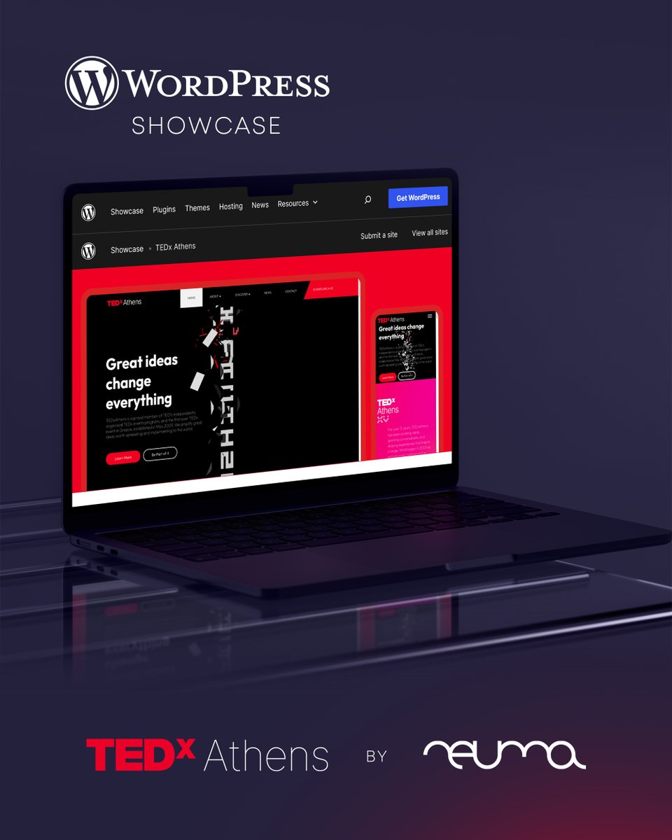 nevmagr's tweet photo. 🚀 Another Nevma project is featured in the official WordPress Showcase!

The @TEDxAthens website, designed and developed by Nevma, is now recognized as a custom WordPress experience built with flexibility, clear structure and room to grow.

Thank you, TEDxAthens. 

#Nevma https://t.co/tfKafXnBvi