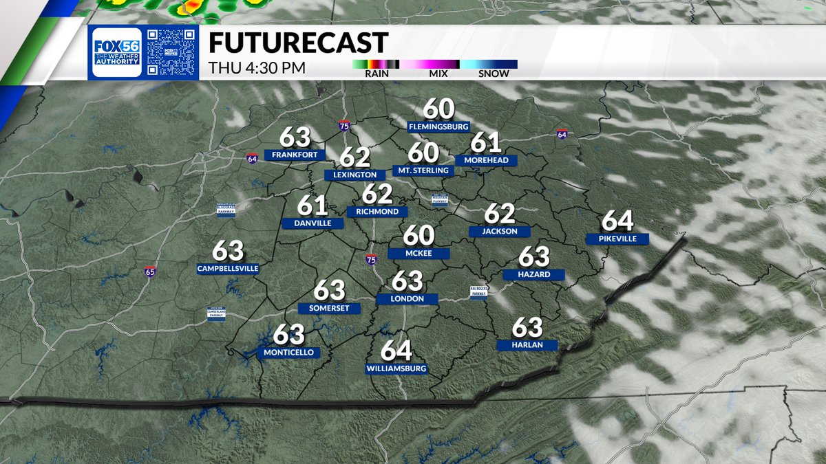 ホットシーズン After a chilly morning, temperatures warm into the low to mid 60s