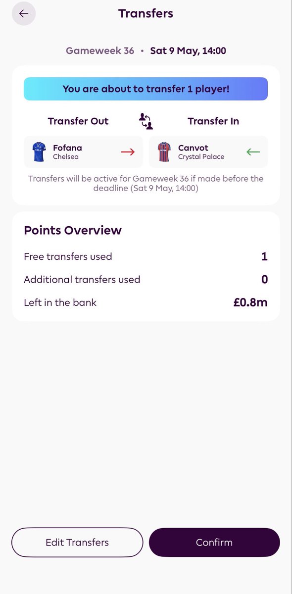 GreenawayFPL's tweet photo. Someone who I think might get good returns is Canvot (CRY) £4.5m with 0.5% Ownership.

Gets minutes and DGW coming up!

#GW36 #FPL #FPLCommunity https://t.co/ElQIqrqpwx