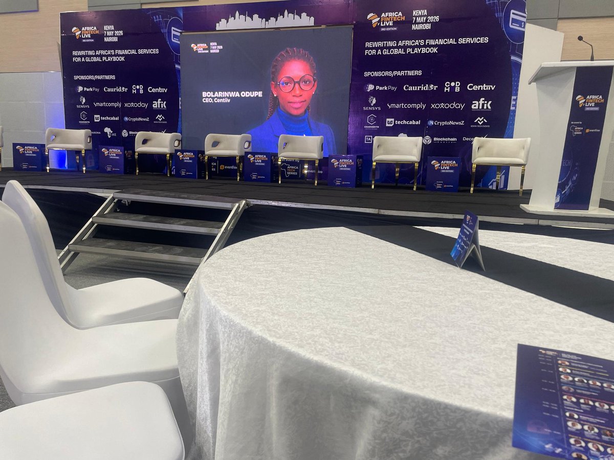 _Centiiv's tweet photo. The wait is finally over

Africa Fintech Live Nairobi 2026 is bringing together some of the brightest minds across fintech, banking, payments, and technology for powerful conversations and valuable connections.

Centiiv is live on ground in Nairobi and excited to connect with innovators, founders, and industry leaders from across the continent.

We’re looking forward to sharing more about who we are, what we’re building, and how we’re driving seamless financial solutions across Africa.

Let’s connect and move fintech forward.