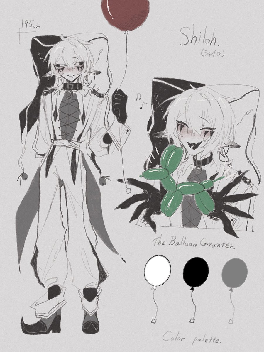 The freak circusの…… my oc…………👀 風船配りをしているよ🎈 #oc
