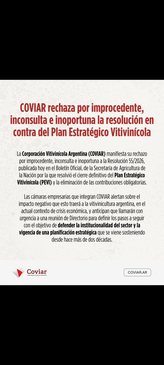 Unión Vitivinícola Argentina tweet media