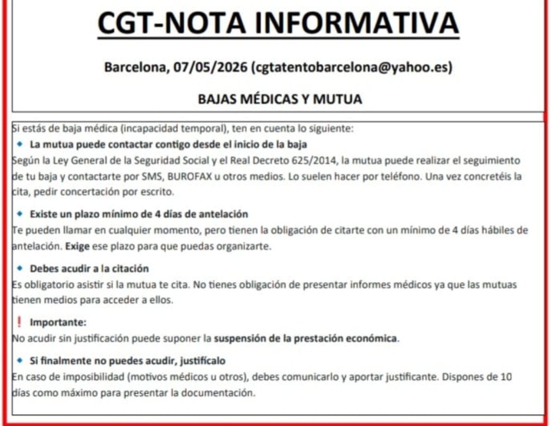 CGT ABAI Barcelona tweet media