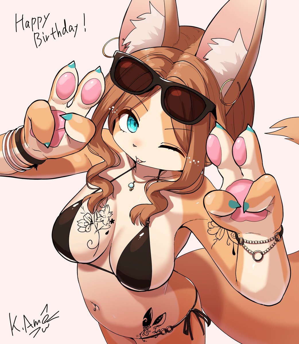 ぴよ助さん( @PiyoSuke_VRC )の誕生日イラスト!
blender教えてくれたりいつも遊んでくれてありがとうございます…!☺️☺️☺️✨✨✨
スレンダーなボディきれいだしタトゥーとかめちゃいいデザインで描いてて楽しかったです👍 