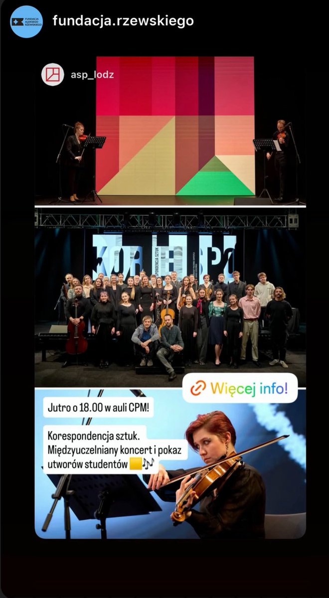 marcinstanczyk's tweet photo. Dziś o 18 w łódzkiej ASP zaprezentują się studenci mojej klasy kompozycji i klasy Sławomir Kaczorowski w kolejnej odsłonie projektu współpracy z Akademia Sztuk Pięknych w Łodzi - „Korespondencja sztuk”. #muzyka #sztuka #korespondencja https://t.co/sbKpEIB7wq