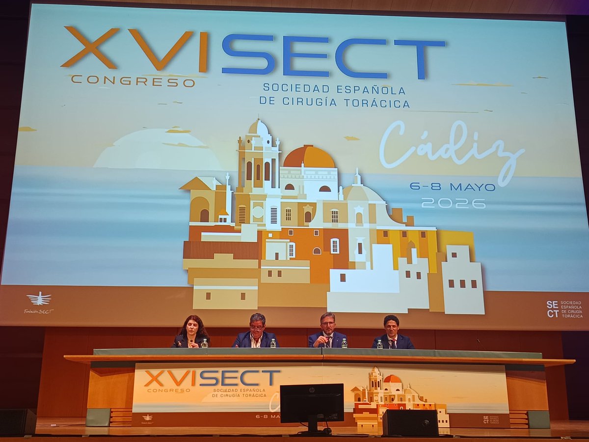 SECTtoracica's tweet photo. Queda inaugurado el XVI Congreso Nacional de la Sociedad Española de Cirugía Torácica #SECT2026 👏🏼

https://t.co/2eIIxXUTCZ https://t.co/wRaYZwNX7z