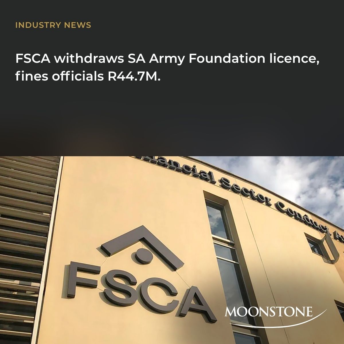 R44.7m in fines. 30-year bans. FSCA takes action against Army Foundation officials.

Read more: moonstone.co.za/fsca-withdraws… 

#administrativepenalties #debarment #enforcementaction #FinancialSectorConductAuthority #FSCA #SAAF #SouthAfricanArmyFoundation