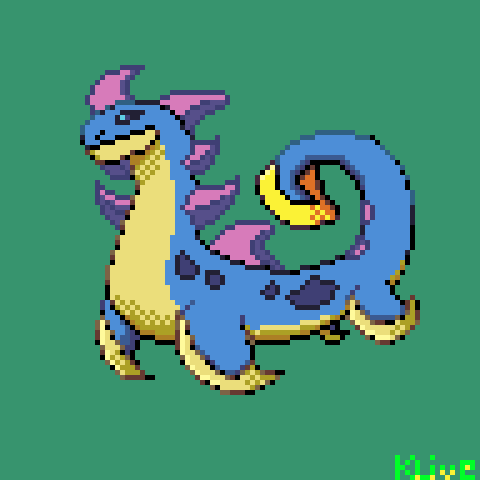 kliveshelly's tweet photo. made three prehistoric reptile Fakemons, Bashgul, Druicera, and Slashiasaur-

#pixelart #spriteart #fakemon https://t.co/eUyjqP7EoP