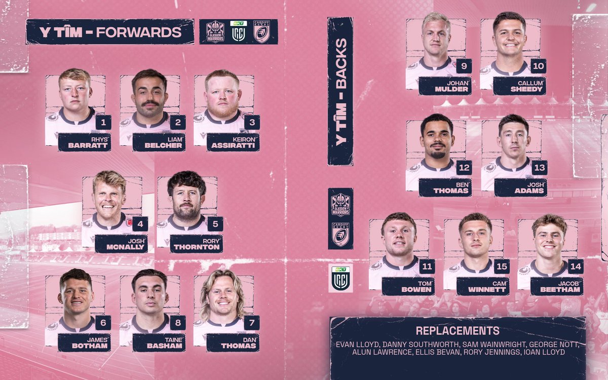 Cardiff_Rugby's tweet photo. The Line-Up |Y Tîm

3⃣ changes
🔙 Josh Adams returns
🔥 Play-off race heating up

🔗 https://t.co/B2VnLQbSpE https://t.co/tT8Lb01lst
