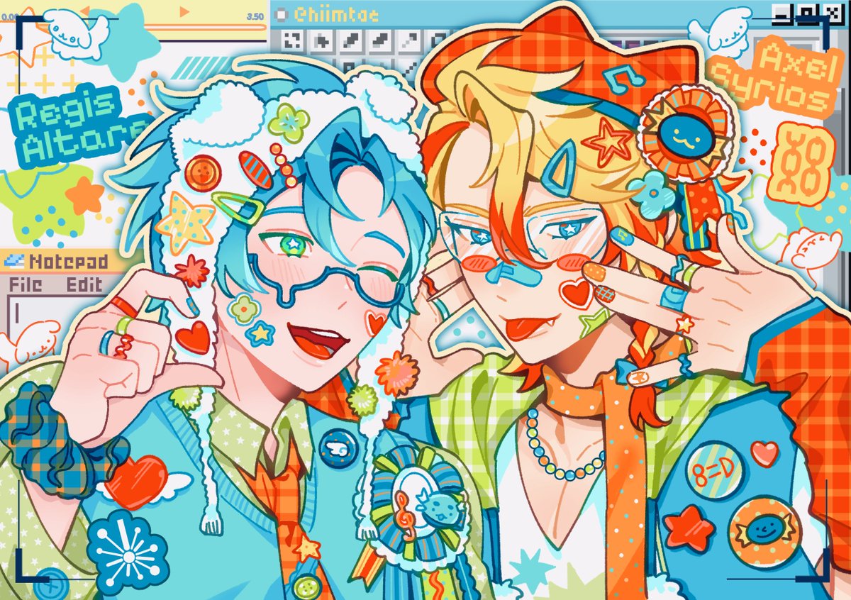 hiimtae_sb's tweet photo. 🌈🎀Decora style✨SHINY⭐️SPICY🔥‧₊˚♪ 𝄞₊˚⊹
(๑'ᵕ'๑)⸝*ੈ✩‧₊˚ for HolostarsEN stamp rally at DOUJIMA2026
 #WorkofAlt #ArtXel https://t.co/0Lu7gfDY9A