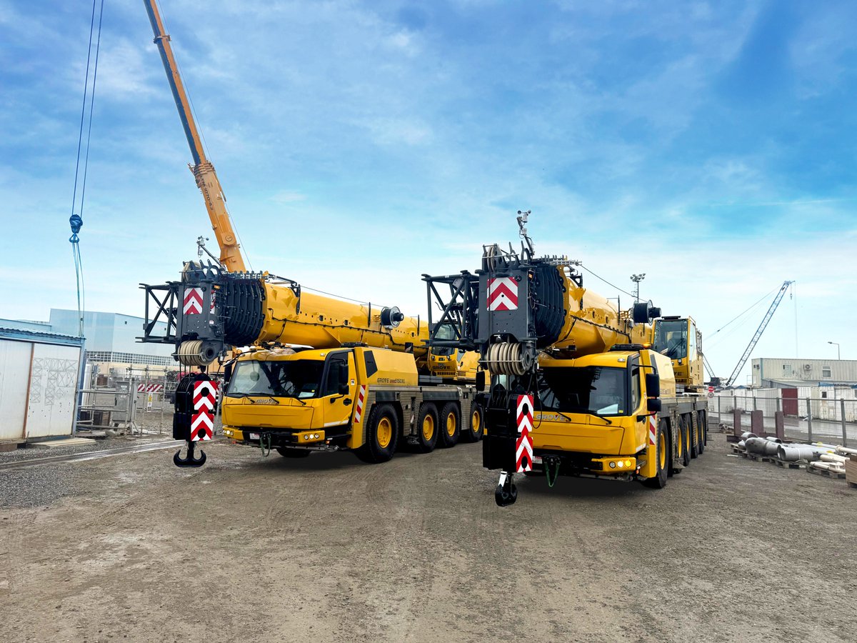 HareketProject's tweet photo. Powering the Caspian region’s energy growth with our new Grove GMK5150XL cranes.

By adding two Grove GMK5150XL cranes to our fleet, we are taking our service quality and operational capabilities one step further. With their class-leading boom length, advanced lifting performance, and superior maneuverability in confined spaces, these cranes will enable us to handle high-reach operations and demanding project schedules with maximum efficiency.

Our new cranes will first be deployed in the critical lifting operations of the offshore gas platform project being built by .

#HAREKET #EngineeredHeavyLifting #GroveCranes #GMK5150XL #CaspianRegion #Offshore #Crane