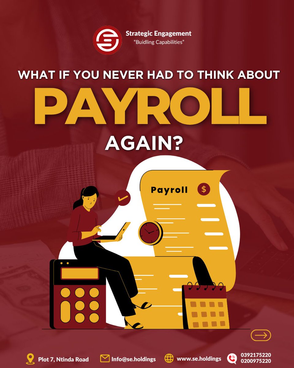 StrategicEngage's tweet photo. Managing payroll shouldn't hold your business back. 💼

Swipe through to see how our expertise can give your business peace of mind. 👉

Let’s streamline your operations. Reach out to our experts today!

#StrategicEngagement #PayrollManagement #Outsourcing #HR #BusinessGrowth https://t.co/8Gpz1xad26