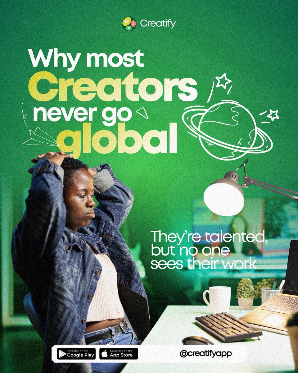 creatifyltd's tweet photo. Your location should never limit your dreams.

Too many creators are underpaid, overlooked, and stuck waiting for luck.

Creatify V2 was built to give creators visibility and access to opportunities beyond social media.

V2 drops soon. 🚀 https://t.co/kRhoO7FAgD