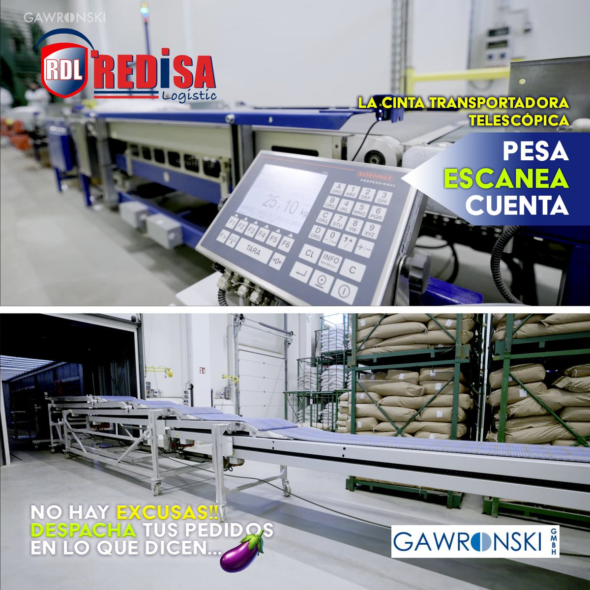 LogisticRedisa's tweet photo. La logística en RD acaba de subir de nivel:
1️⃣ Pesa automáticamente ⚖️
2️⃣ Escanea códigos 🔍
3️⃣ Cuenta unidades 🔢
4️⃣ Diseño telescópico para carga rápida 🚚

Despacha tus pedidos "en lo que dicen 🍆". ¡Sin errores!
Solo en Grupo Redisa Logistic. 📩 ¡Contáctanos!  #Gawronski https://t.co/AUZM9P81d3