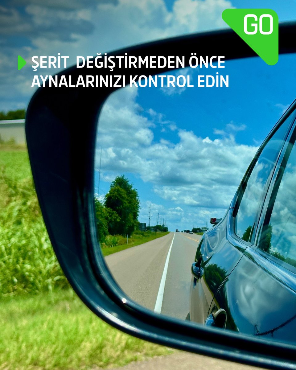 GOYakit's tweet photo. Yalnızca Trafik ve İlk Yardım Haftası’nda değil, direksiyon başında olduğunuz her an hatırlayın: Şerit değiştirirken yapılan küçük bir ihmal, büyük kazalara yol açabilir. 🛣️

Şerit değiştirmeden önce aynalarınızı kontrol ederek kör noktalarınızı fark etmek, trafikte güvenli sürüşün en temel adımlarından biridir. Sadece bir saniyelik kontrol, hem sizin hem de diğer sürücülerin emniyetini korur. Aynalarınızı kontrol ederken sinyal vermeyi de unutmayın, yola güvenle devam edin.

#HerkesİçinGO #GOylaYolGüvenliği