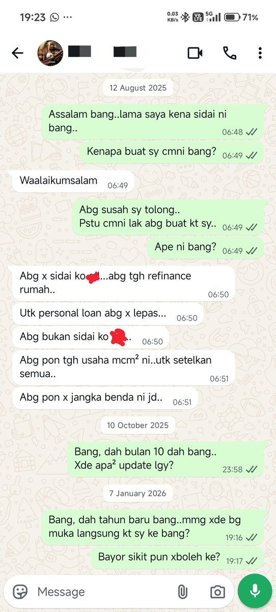 <a href="/localrkyt/">🇲🇾</a> Kau bagi RM 10 atau sikit² pun aku xkesah sbb tau kau susah.. penyudahnya? Sampai ke sudah..