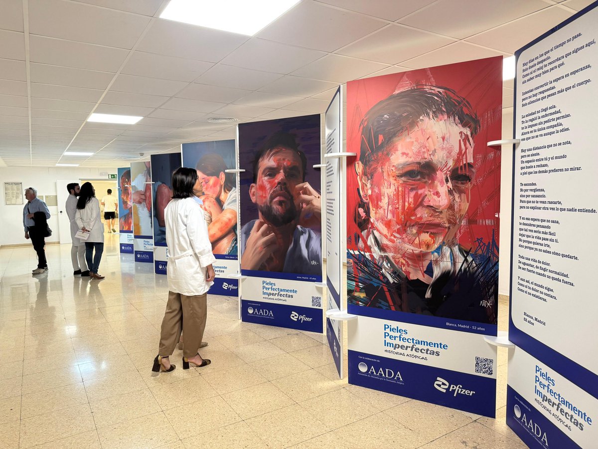GVADrPeset's tweet photo. 🏥🖼️@GVADrPeset visibilitza l'impacte de la dermatitis atòpica greu amb l'exposició ‘Pells perfectament imperfectes’

🔥👨‍🎨La mostra recull retrats i testimonis reals per a conscienciar sobre les dificultats diàries dels qui conviuen amb esta malaltia.

🔗 https://t.co/qEIJpoAmmY https://t.co/lX1MdxItss