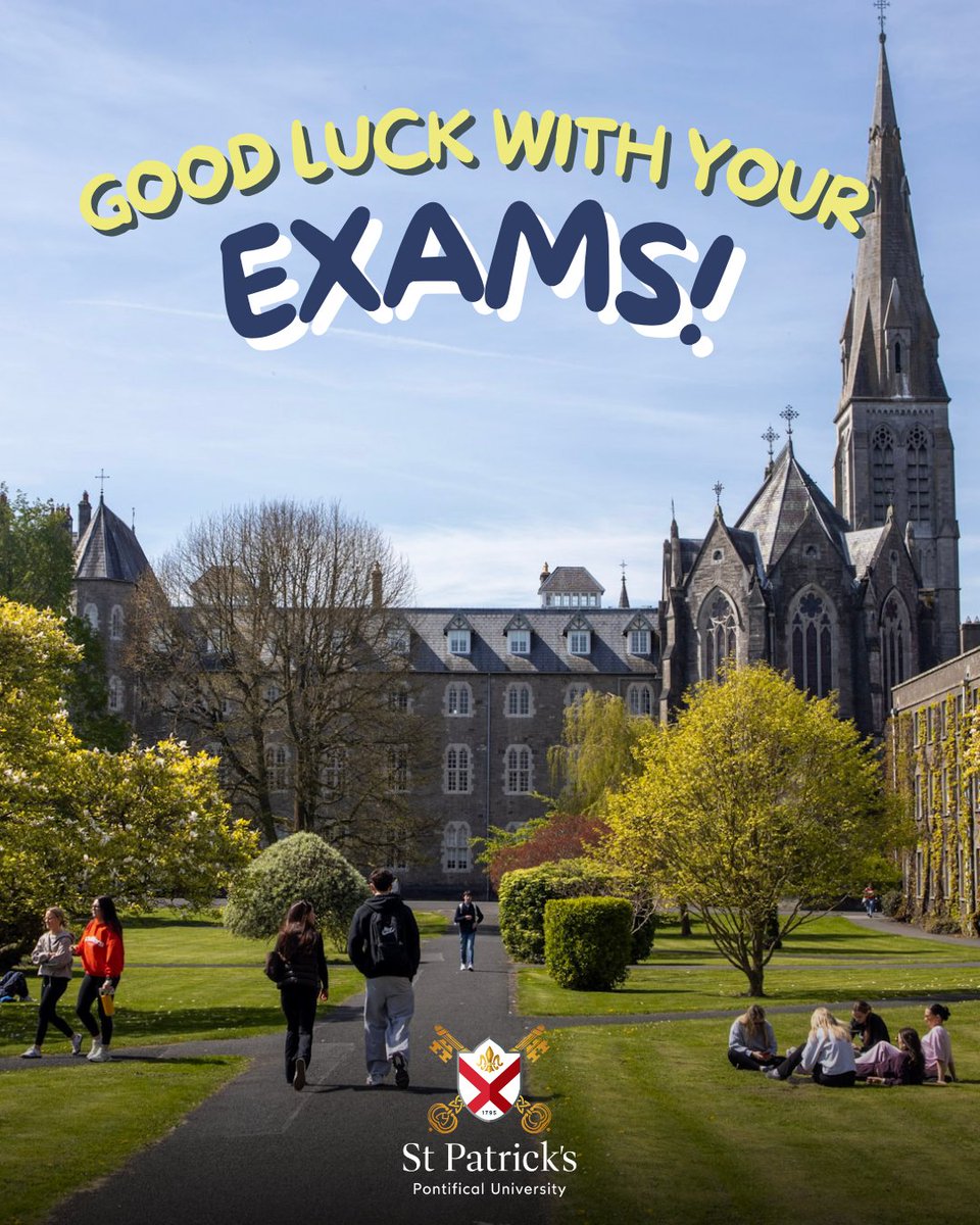 StPatsMaynooth's tweet photo. Best wishes to our students with your upcoming summer assessments!
Need support? The PU Office is here to help:
๐ง puoffice@spcm.ie | ๐ +353 (0)1 7083600
#sppu #stpatricks #maynooth #exams https://t.co/eC6kbyYxhM