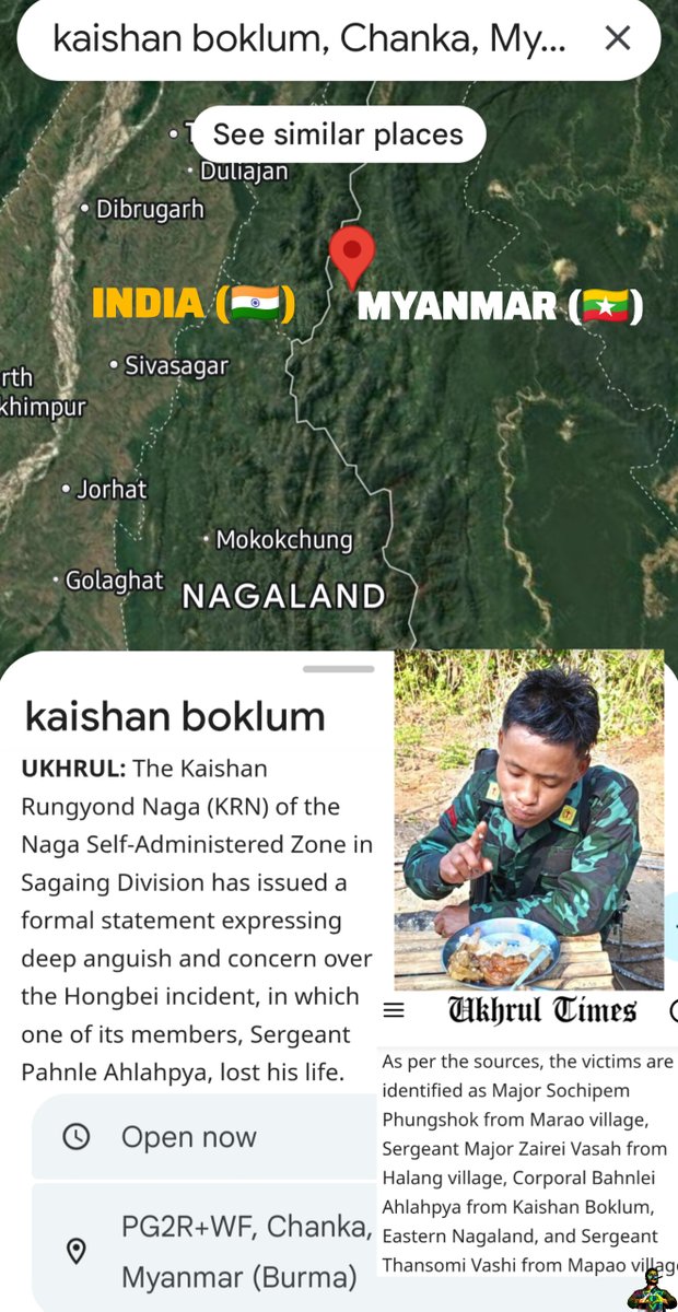 <a href="/PTI_News/">Press Trust of India</a> <a href="/ErKeishing/">Er. Leishiyo Keishing</a> one of the NSCN-IM (EF) Terrorist killed last month in Ukhrul, SS Cpl Bahnlei Ahlahpya was a Myanmar national from Kaishan Boklum (Mynamar) "deputed" on a Mission to carry out targeted attacks against Kuki civilians in India.
x.com/i/status/20388…