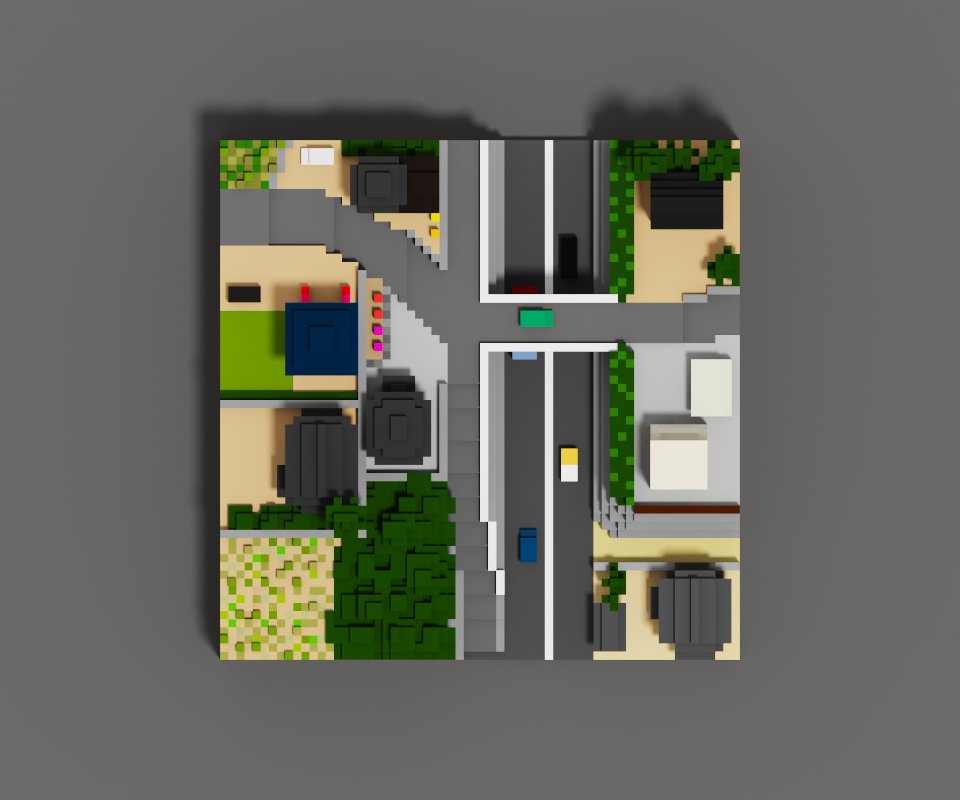 道の上の道って、なんかいいですよね。
#voxelart #magicavoxel