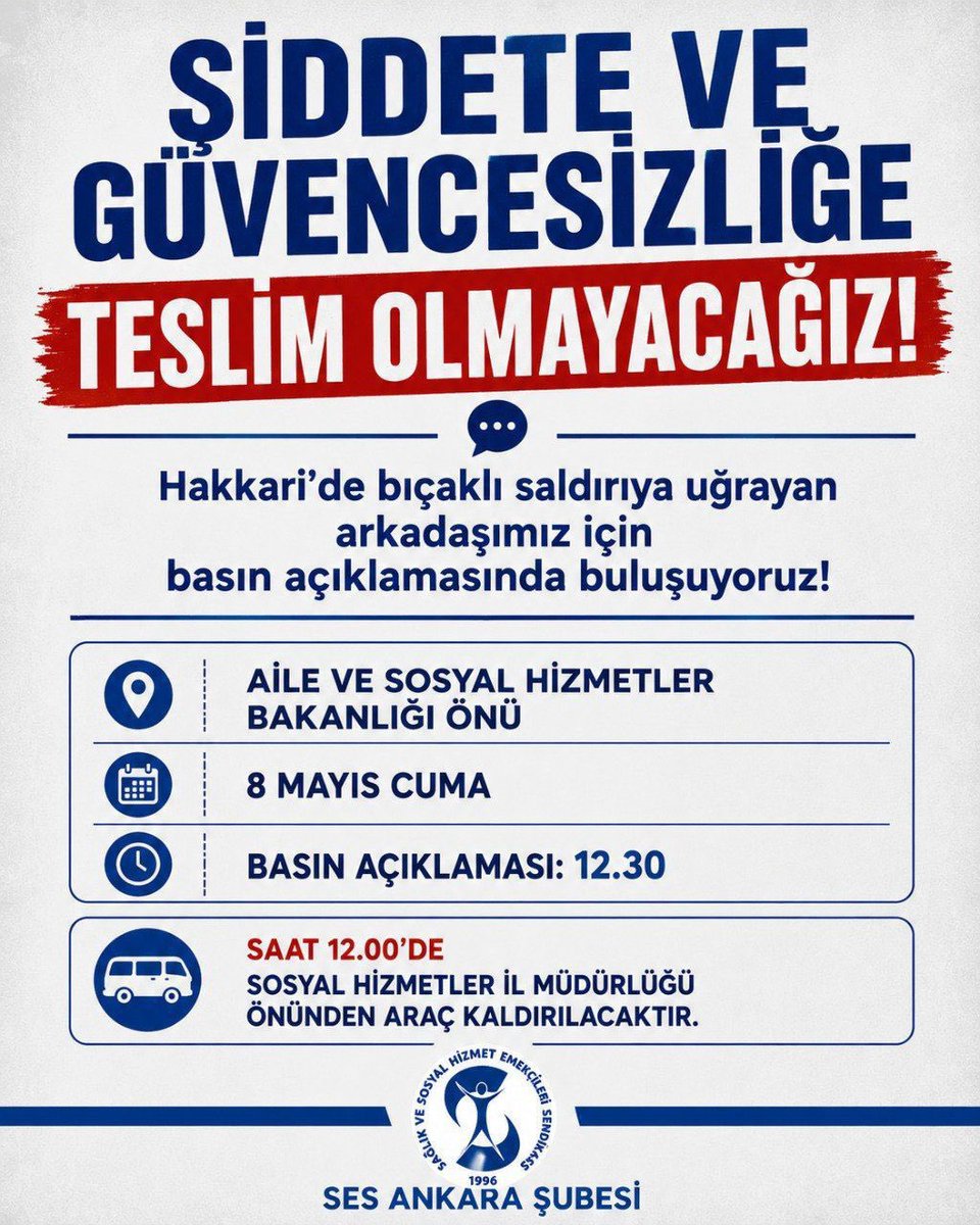 📢 BASIN AÇIKLAMASINA ÇAĞRI

Aile ve Sosyal Hizmetler Bakanlığı'nı Uyardık, Uyarmaya ve  Yaşam Hakkımıza Sahip Çıkmaya Devam Edeceğiz!

<a href="/sesgenelmerkezi/">SES Genel Merkezi</a>