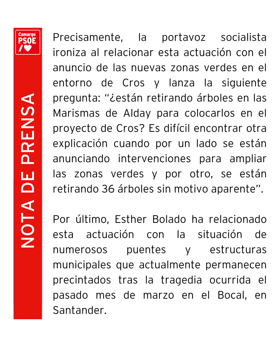 🗞️#NotaDePrensa | 𝐄𝐬𝐭𝐡𝐞𝐫 𝐁𝐨𝐥𝐚𝐝𝐨 𝐝𝐞𝐧𝐮𝐧𝐜𝐢𝐚 𝐥𝐚 “𝐝𝐞𝐣𝐚𝐝𝐞𝐳 𝐚𝐛𝐬𝐨𝐥𝐮𝐭𝐚” 𝐝𝐞𝐥 𝐞𝐪𝐮𝐢𝐩𝐨 𝐝𝐞 𝐠𝐨𝐛𝐢𝐞𝐫𝐧𝐨 𝐭𝐫𝐚𝐬 𝐥𝐚 𝐭𝐚𝐥𝐚 𝐝𝐞 𝟑𝟔 𝐚́𝐫𝐛𝐨𝐥𝐞𝐬 𝐞𝐧 𝐥𝐚𝐬 𝐌𝐚𝐫𝐢𝐬𝐦𝐚𝐬 𝐝𝐞 𝐀𝐥𝐝𝐚𝐲

Aquí tienes el texto completo 👇🏽